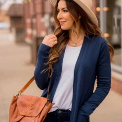 Betsey's Super Soft Pocket Tunic Cardigan -Women's Clothing Store BB 4062