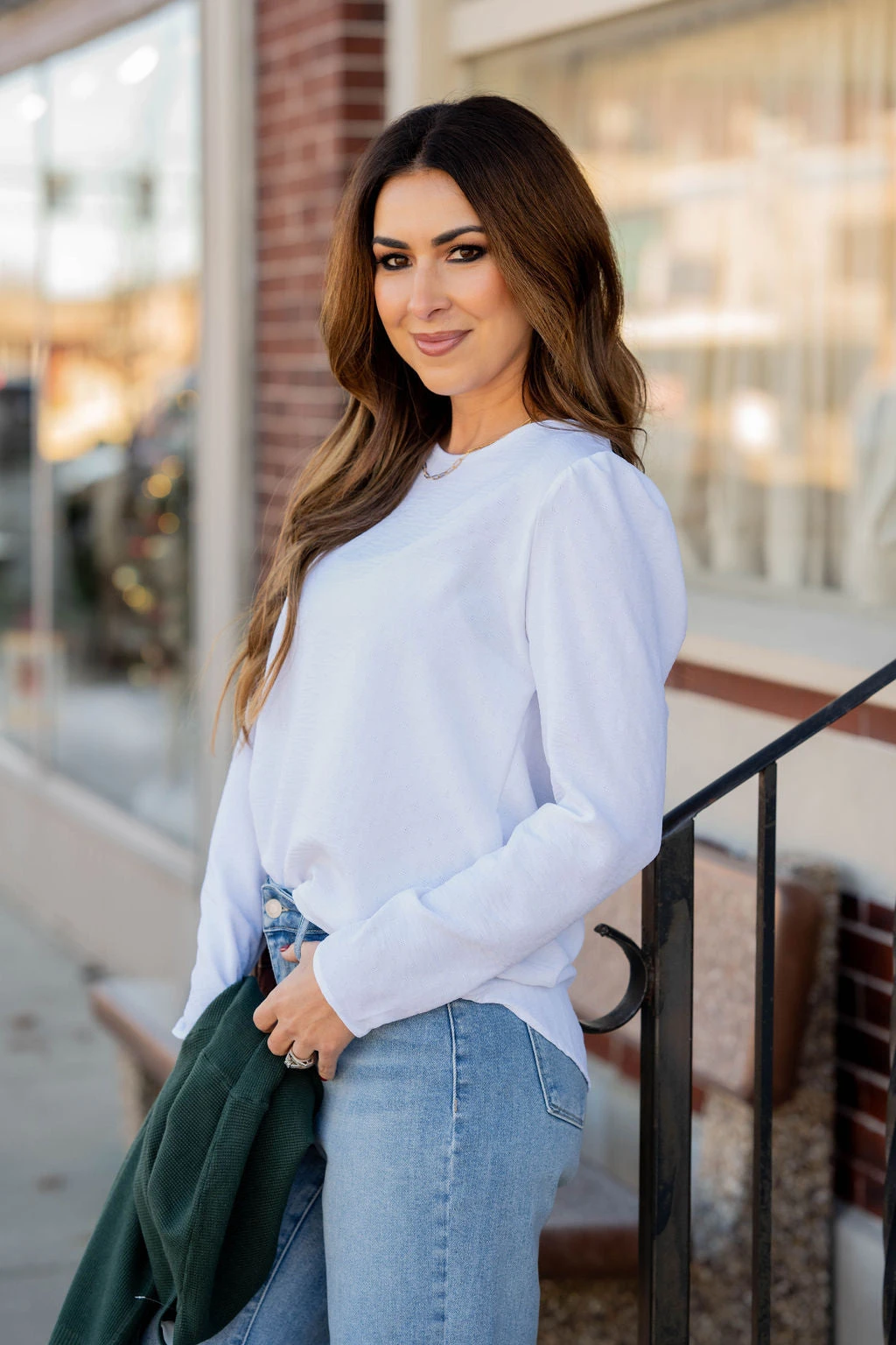 Stitched Dots Gathered Shoulder Blouse 11 Stitched Dots Gathered Shoulder Blouse - Image 11