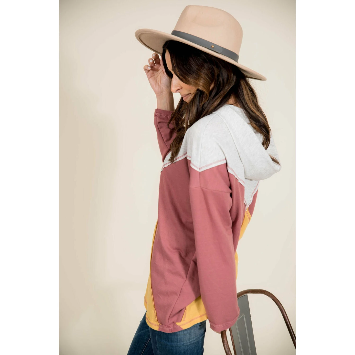 Raw Edge Stitch Hoodie 2 Raw Edge Stitch Hoodie - Image 2