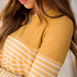 Striped Thermal Top Side Knot Tee 38 Striped Thermal Top Side Knot Tee -Women's Clothing Store BB 4071 2195e4c7 a214 4872 9bd7 f9b4ef3ee8b7 420845