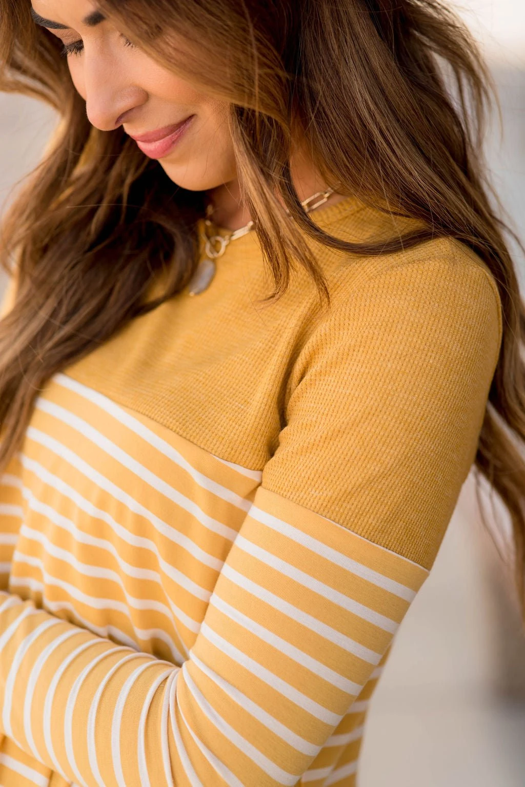 Striped Thermal Top Side Knot Tee 19 Striped Thermal Top Side Knot Tee - Image 19