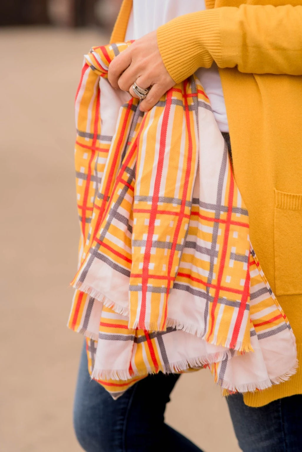 Delicately Lined Rich Basic Scarf 1 Delicately Lined Rich Basic Scarf