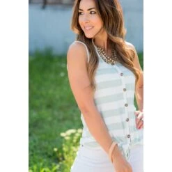 Tie Bottom Button Up Striped Tank 25 Tie Bottom Button Up Striped Tank -Women's Clothing Store BB 4093 5f8923e1 9d13 4a3e 83e1 77be925e8160