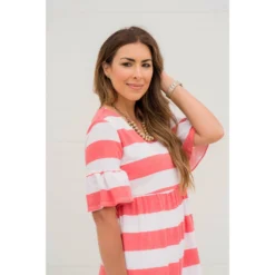 Striped Babydoll Dress -Women's Clothing Store BB 4095 bede18be b668 4f48 a4bf fb231b146ea7