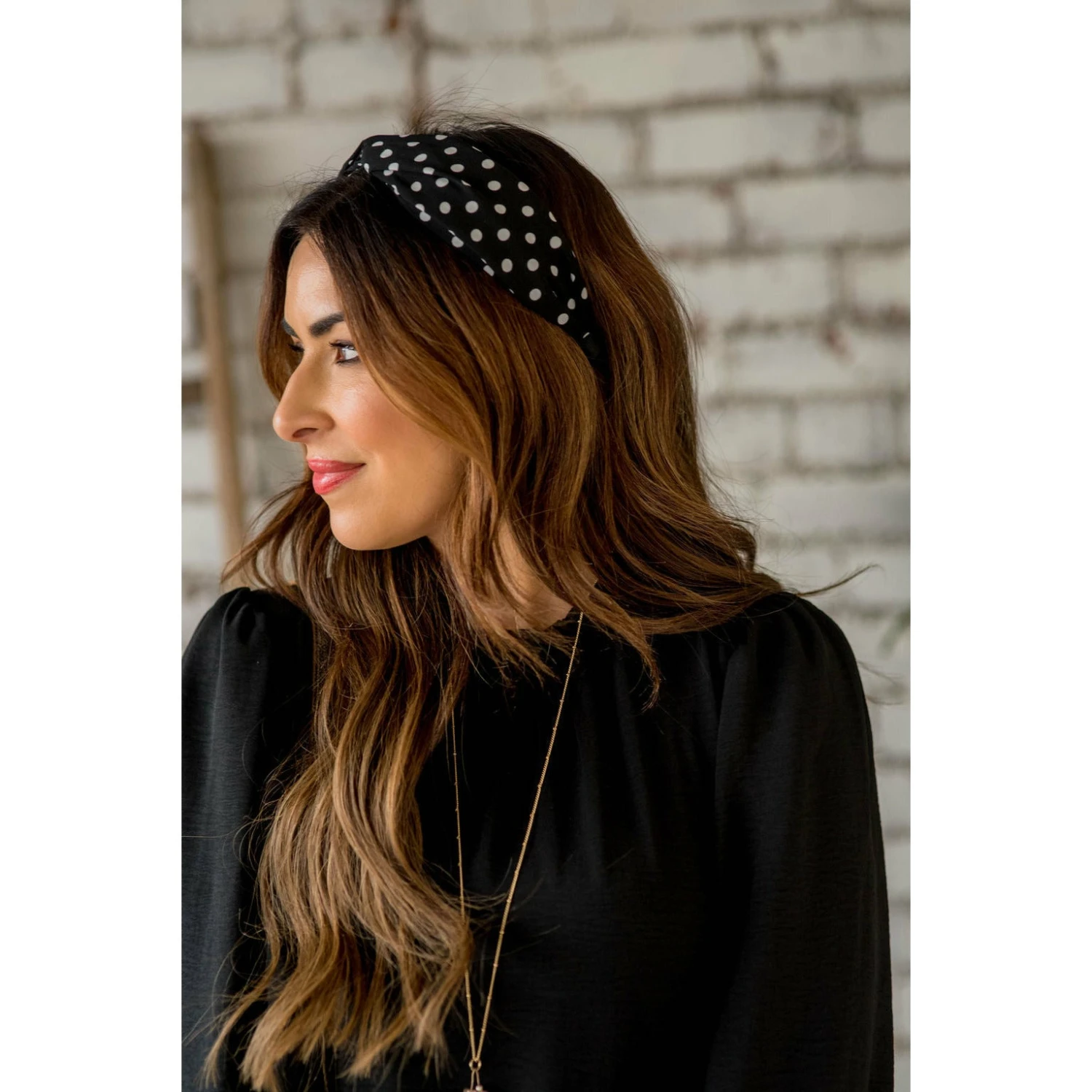 Polka Dot Knotted Headband 7 Polka Dot Knotted Headband - Image 7