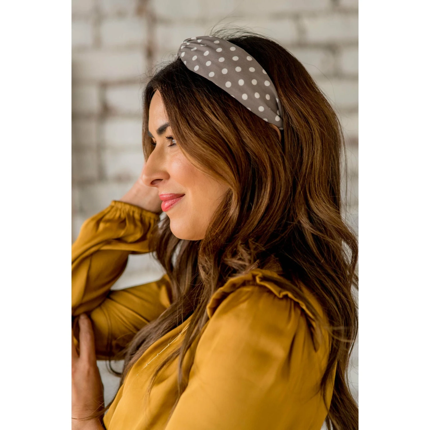 Polka Dot Knotted Headband 2 Polka Dot Knotted Headband - Image 2