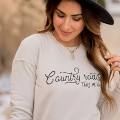 Country Roads Crewneck -Women's Clothing Store BB 4158 5c948c8c cbc7 4a1a 9a1f 25547640efd6 433349