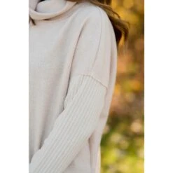 Everyday Raw Cut Rib Sleeved Poncho Sweater -Women's Clothing Store BB 4163 2a7db3b4 71f2 4909 9857 47287b987bba