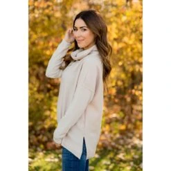 Everyday Raw Cut Rib Sleeved Poncho Sweater -Women's Clothing Store BB 4166