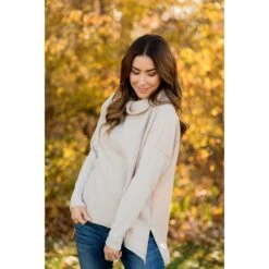 Everyday Raw Cut Rib Sleeved Poncho Sweater -Women's Clothing Store BB 4169 38498d31 d4d3 4223 a8f7 4d5f7b84d23f