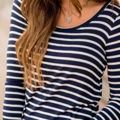 Thin Striped Long Sleeve Tee -Women's Clothing Store BB 4191 93a177eb f05b 4936 be75 4160df1cd07a 286439