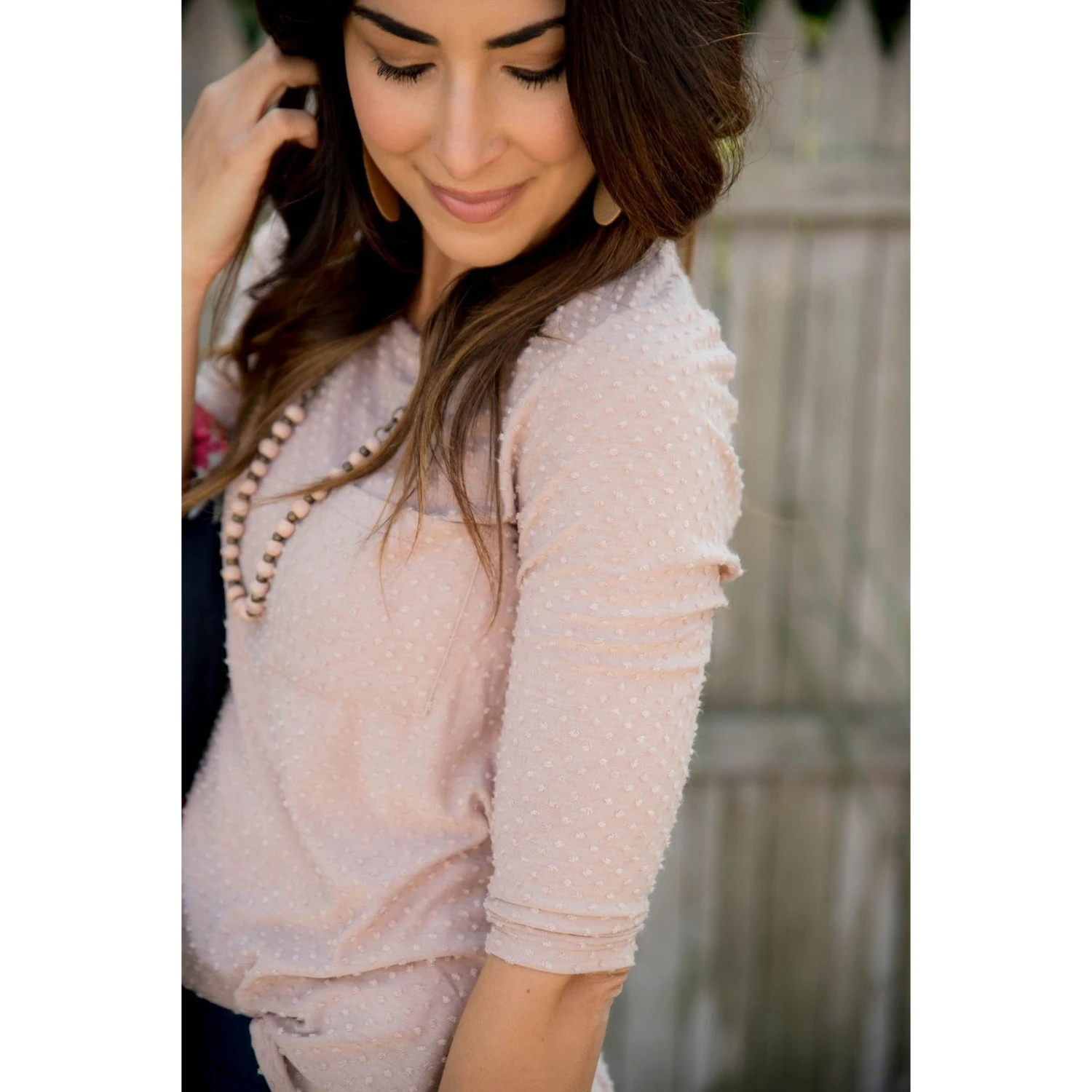 3/4 Sleeve Textured Pocket Tee 3 3/4 Sleeve Textured Pocket Tee - Image 3