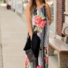 Floral Striped Tank Maxi