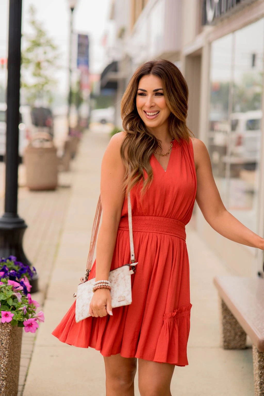 Textured Ruffle Accented Tank Dress 1 Textured Ruffle Accented Tank Dress