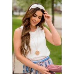 Cinched Shoulder Accent Tank -Women's Clothing Store BB 4241 93b7173b 72cf 4619 b80a dbee81ee8a98