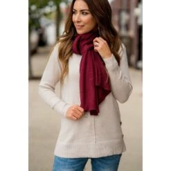 Basic Knit Scarf -Women's Clothing Store BB 4251 36cd6ddb e164 451b bbed 9cc4f5ed5373