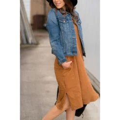 Flutter Sleeve Side Slit Midi -Women's Clothing Store BB 4257 aeb473e5 7a2a 420b bf69 12ccb7333218