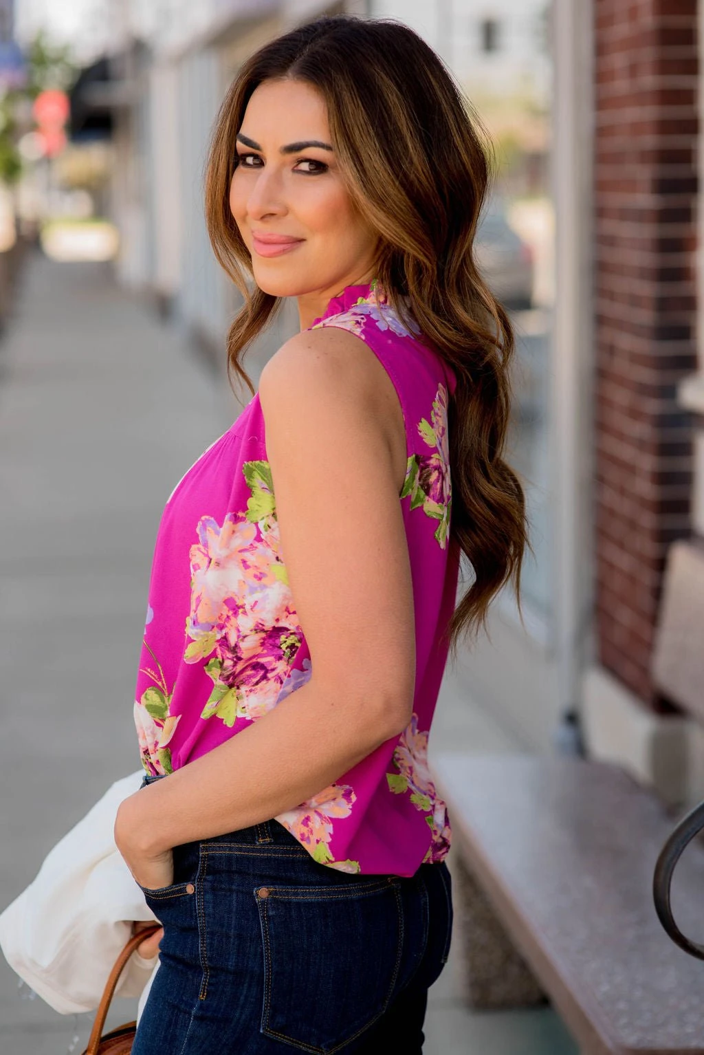 Blooms Cinched Neck Tank 4 Blooms Cinched Neck Tank - Image 4