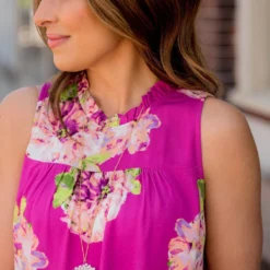 Blooms Cinched Neck Tank 18 Blooms Cinched Neck Tank -Women's Clothing Store BB 4272 471099a8 64b9 4477 9395 23fcb48d77df 553584