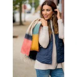 Vibrant Block Dipped Scarf 30 Vibrant Block Dipped Scarf -Women's Clothing Store BB 4276 220378df 398b 4b58 a637 9214df083e23