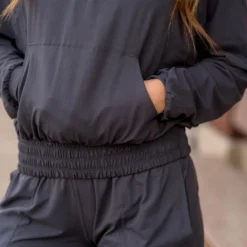 Quarter Zip Cinched Bottom Hoodie -Women's Clothing Store BB 4296 73bee981 cb2e 432a 8134 4cd6ad3f85e7 132137