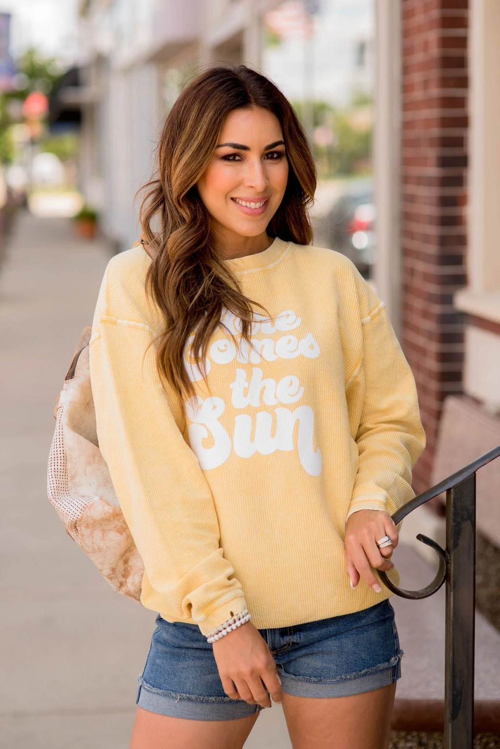Here Comes The Sun Ribbed Graphic Crewneck 14 Here Comes The Sun Ribbed Graphic Crewneck - Image 14