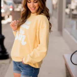 Here Comes The Sun Ribbed Graphic Crewneck 35 Here Comes The Sun Ribbed Graphic Crewneck -Women's Clothing Store BB 4314 1535486d 34aa 41f3 a2ff f250eee6600d 318942