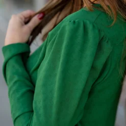 Stitched Dots Gathered Shoulder Blouse 25 Stitched Dots Gathered Shoulder Blouse -Women's Clothing Store BB 4325