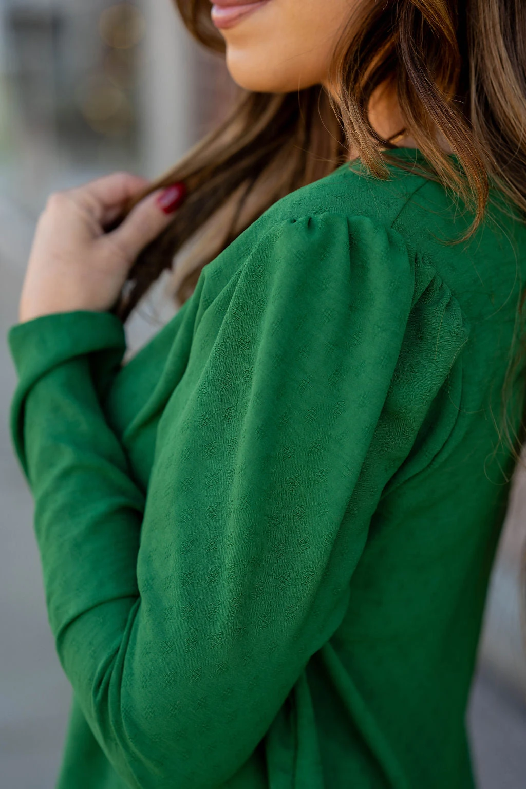 Stitched Dots Gathered Shoulder Blouse 6 Stitched Dots Gathered Shoulder Blouse - Image 6