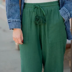 Gauze Tassel Accented Pants -Women's Clothing Store BB 4347 08fe0da9 6421 4d4a aedb c51eab0ef540