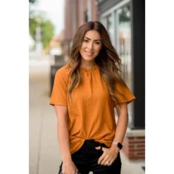 Betsey's Cinch Neck Blouse