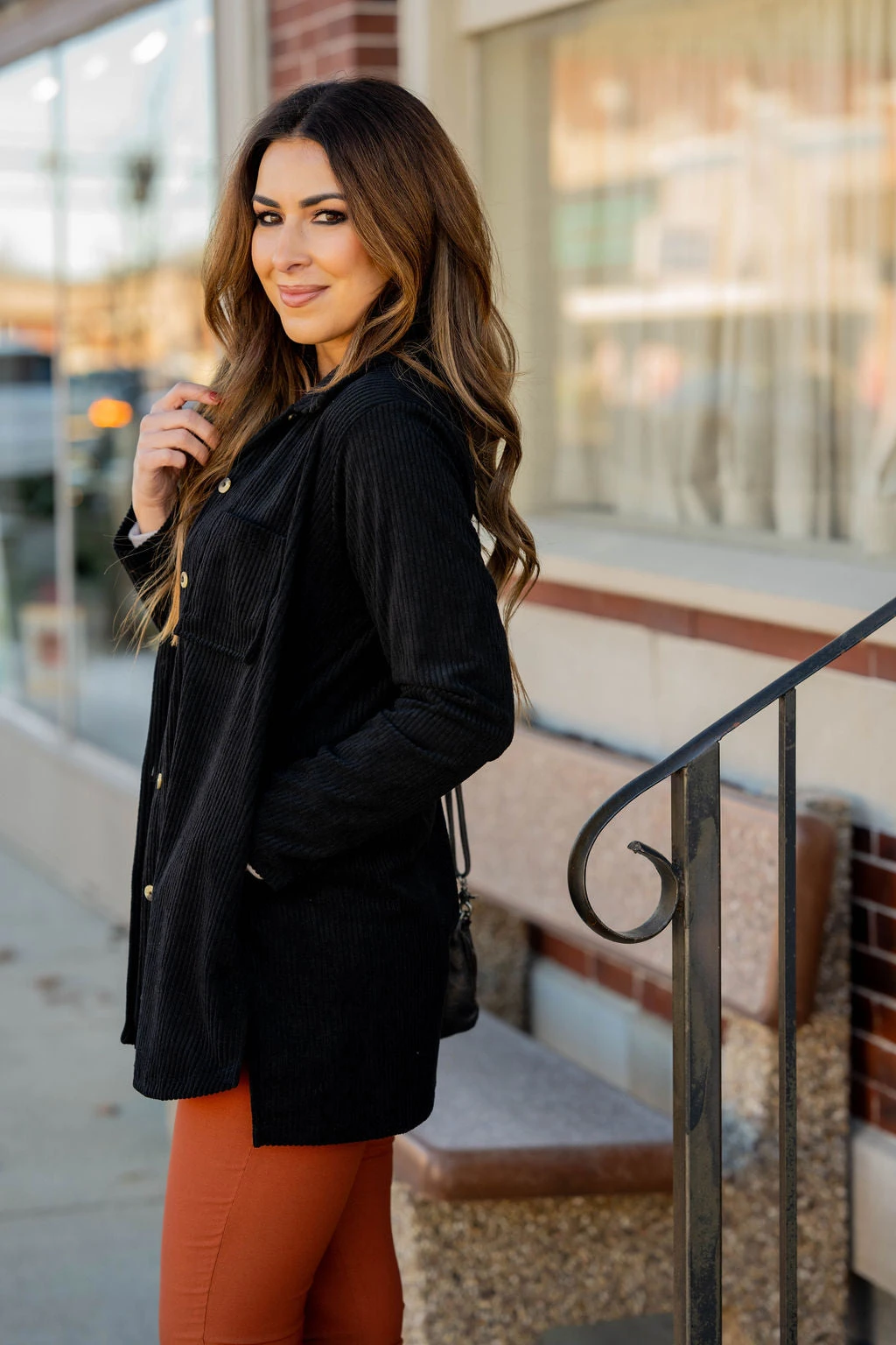 Simple Corded Side Slit Shacket 6 Simple Corded Side Slit Shacket - Image 6