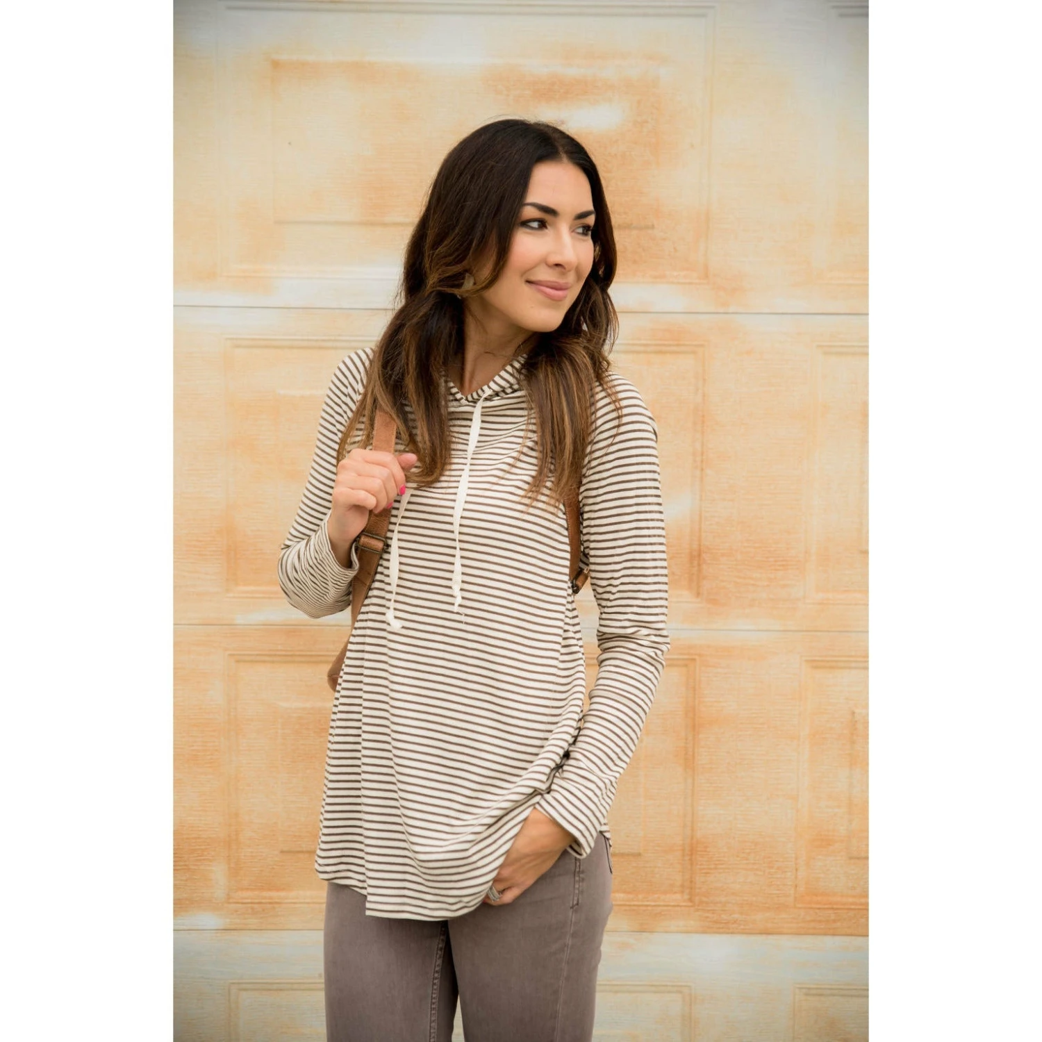 Striped Basic Hoodie 3 Striped Basic Hoodie - Image 3