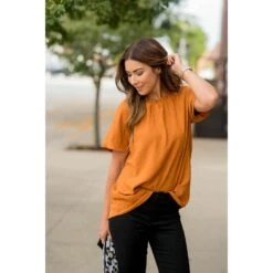 Betsey's Cinch Neck Blouse -Women's Clothing Store BB 4377 162704f3 2985 4441 b502 bcf42e854011