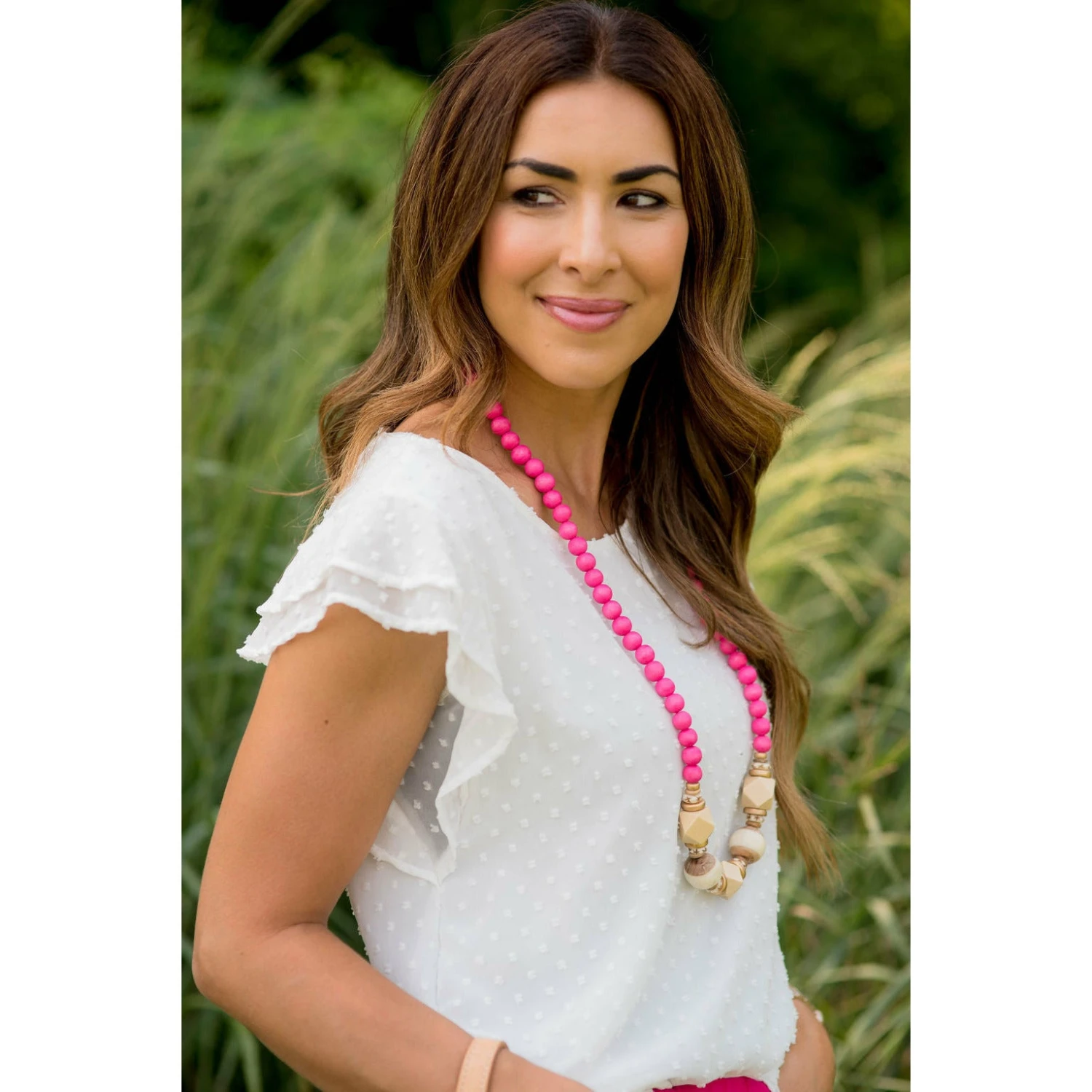 Textured Dot Short Flutter Sleeve Blouse 13 Textured Dot Short Flutter Sleeve Blouse - Image 13