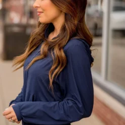 Quarter Zip Cinched Bottom Hoodie -Women's Clothing Store BB 4384 bf866c68 ac45 4595 9607 fe805cb07be4 600721