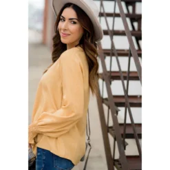 Elegant Tied Cinched Sleeve Blouse -Women's Clothing Store BB 4447 469d5d10 5ed8 4325 a5f9 d630689bd675