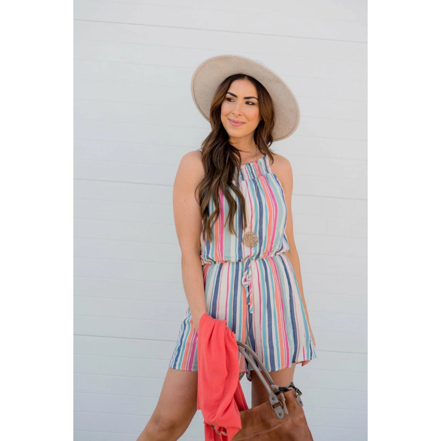 Color Stripe Romper 2 Color Stripe Romper - Image 2
