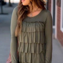 So Soft Ruffle Long Sleeve Tee -Women's Clothing Store BB 4512 c224079e 974f 427a bc31 43644d646fa8 266880