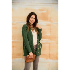 Boyfriend Button Cardigan -Women's Clothing Store BB 4515