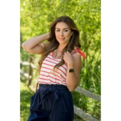 Striped Front Tie Top Tank 14 Striped Front Tie Top Tank -Women's Clothing Store BB 4548 f9b42460 b8db 4ea1 865b 2262067c4d46