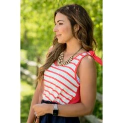 Striped Front Tie Top Tank 17 Striped Front Tie Top Tank -Women's Clothing Store BB 4556 173f058d 7fa7 4351 892a f7a6d0b7e5b2