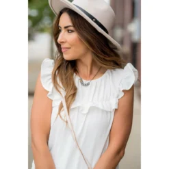 Dressy Bibbed Ruffle Sleeve Blouse -Women's Clothing Store BB 4584 f7229b03 f614 4beb 8b7e 952b3102d384