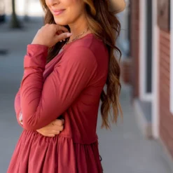 Peplum Long Sleeve Tee -Women's Clothing Store BB 4601 6810154b cbe9 4ad5 b023 756a90cdce57 642418