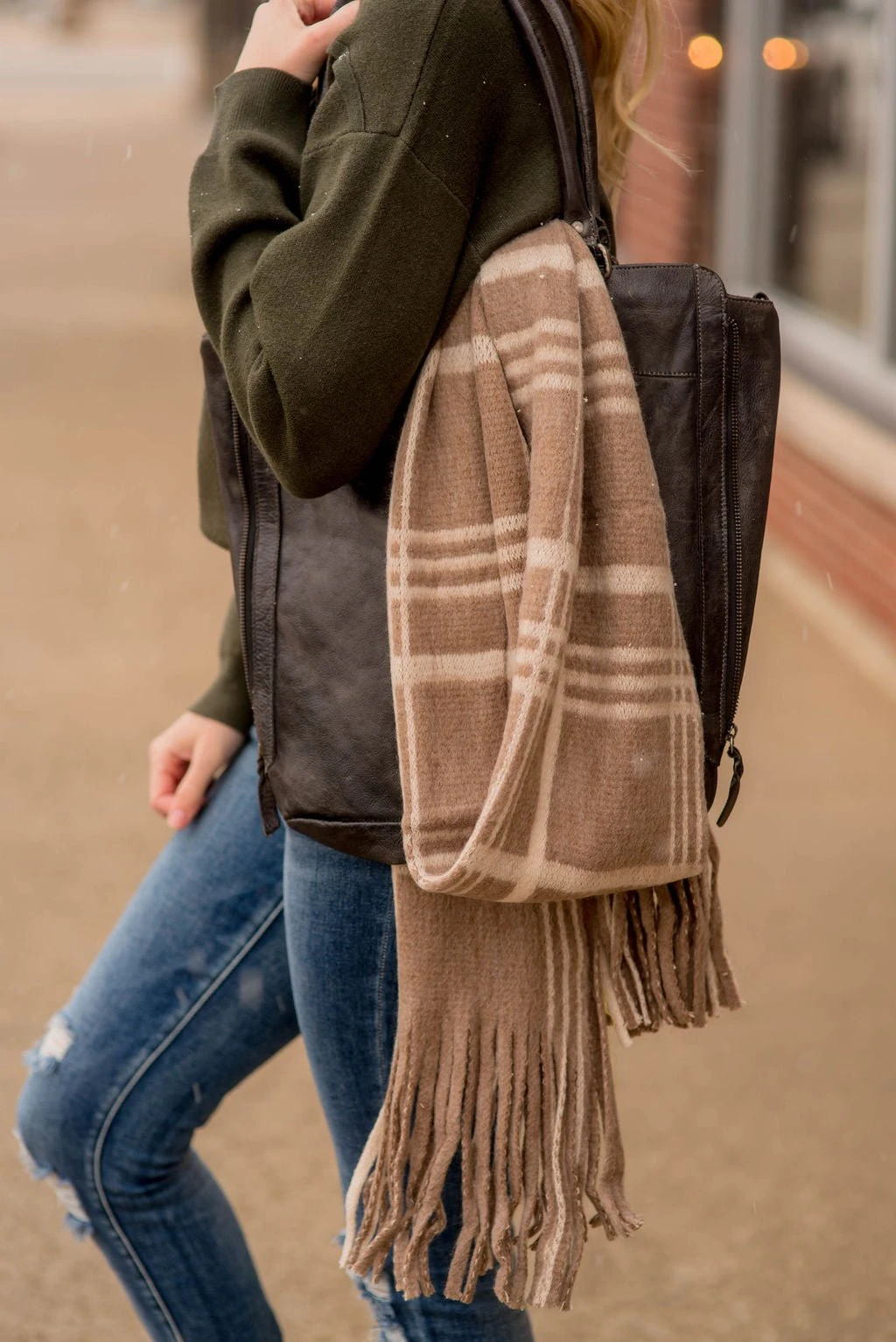 Plush Plaid Fringe Scarf 1 Plush Plaid Fringe Scarf