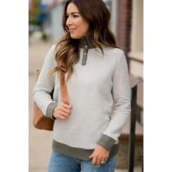 Zig Zag Button Up Pullover -Women's Clothing Store BB 4653 baf81e14 e390 4f54 824c 28c4b390b334