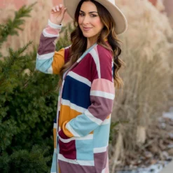 Shades Of Blush Color Blocked Cardigan -Women's Clothing Store BB 4658 4634d9ce 1846 41c1 9ffa 8653250620e8 659487