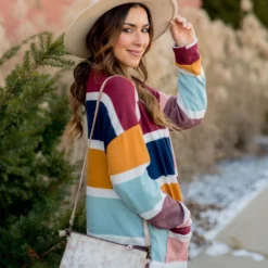 Shades Of Blush Color Blocked Cardigan -Women's Clothing Store BB 4666 05878ab6 e96b 4e94 a998 41fefe277d22 540979