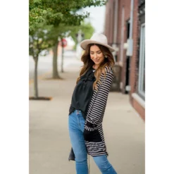 Striped Pocket Accent Cardigan -Women's Clothing Store BB 4686 e35ac3b3 b5b9 4ab5 9eb1 a6001ed3e3f8