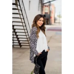 Short Lightweight Leopard Print Cardigan -Women's Clothing Store BB 4700